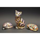 A Royal Crown Derby paperweight, Catnip Kitten, collectors guild exclusive, gold stopper; another,