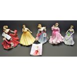 A Royal Doulton figure, Amy, Figure of the Year 1991, HN3316, first of the range; others, Jessica,