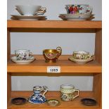 Continental Ceramics - a Herend cup and saucer; a Sevres floral cup; others,