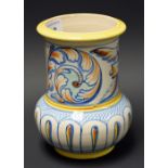 A Cantagalli maiolica baluster vase,