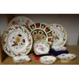 Ceramics - a Royal Crown Derby 1128 pattern 21cm plate; a pair of A962 pattern plates;