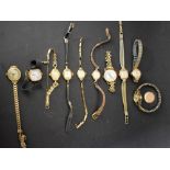 Watches - a lady's J W Benson gold cased wristwatch; others, Dennison, Avia,