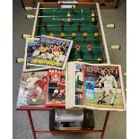 An Eria table football; Shoot magazines; George Best Soccer Annual; The Official Liverpool Annual,