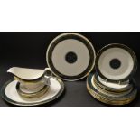 A Royal Doulton Carlyle pattern part dinner service comprising dinner plates, dessert plates,