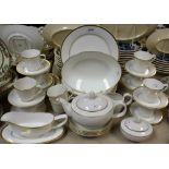 A Spode Golden Eternity dinner and tea set, for six, comprising dinner plates, dessert plates,