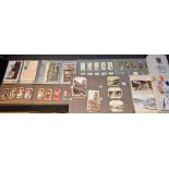 Cigarette Cards, photographs, postcards, a small box of albums, loose and in pages,