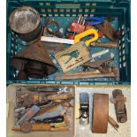 Tools - funnels, glue pot, vice, planes,