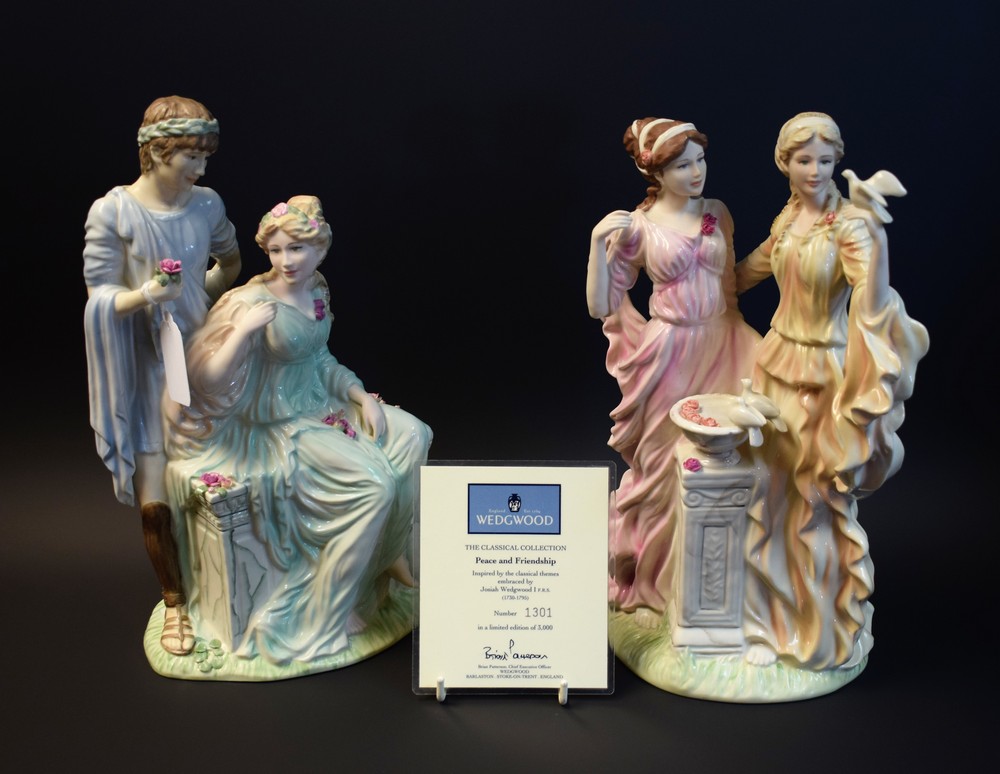 A Wedgwood ceramic figure group, The Classical Collection, Peace & Friendship,