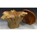 Treen - a sculpted bowl formed from a tree trunk;