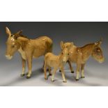 A Beswick Donkey family (3)