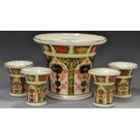 A Royal Crown Derby 1128 pattern flared cylindrical vase, 11.