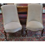 A pair of Victorian nursing chairs, c.