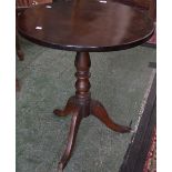 A George III mahogany tripod occasional table