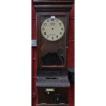 An oak cased time recorder clock, Blick Time Recorders,