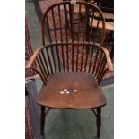 A 19th century style Windsor elbow chair