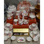 Ceramics - Royal Crown Derby Posies pattern, including jugs, condiment set, vases, cups and saucers,