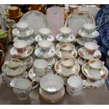 A Royal Standard Spring Song part tea service, comprising cups, saucers, milk jug, sugar bowl,