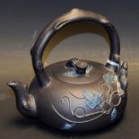 A Chinese Yixing Duan Ni tea kettle, of small proportions,