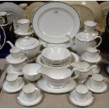 A Royal Worcester Silver Jubilee pattern comprehensive dinner, tea and coffee service, for six,