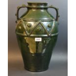 A large two handled Art Pottery vase