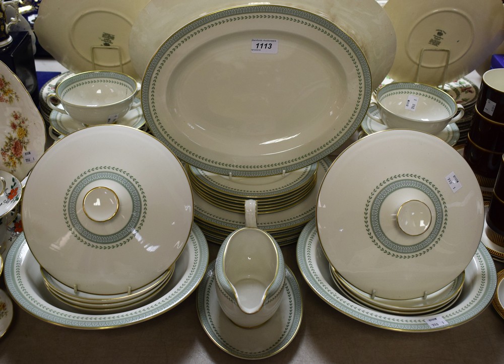 A Royal Doulton Berkshire pattern dinner service comprising dinner plates, salad plates,