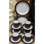 A Hornsea Contrast pattern part dinner and tea set, for six, including cups, saucers,