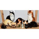 A Siamese ceramic cat figure, by Just Cats & Co; another, similar,