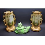 A pair of large Victorian vases,