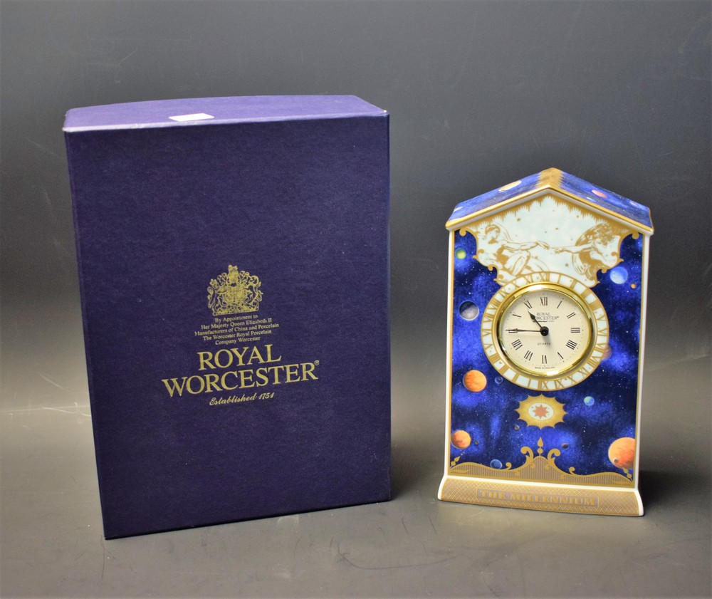 A Royal Worcester clock, To Celebrate The Millennium, 2000AD, limited edition 1640/2000,