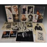 Autographed photographic images and others, music to include Cliff Richard, The Shadows, Pavarotti,