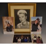 Monaco Royal Family - Pricess Grace de Monaco, signed black and white portrait photograph,