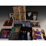 Autographed photographic images and others to include Status Quo (2), Human League, Simple Minds,