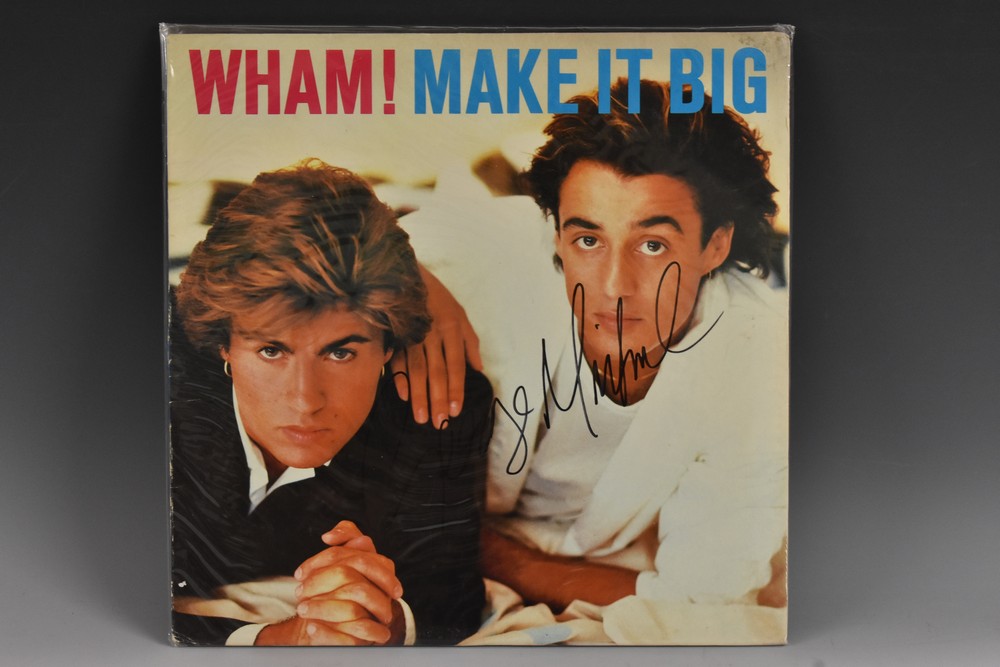 Wham! Make it Big, LP sleeve, signed George Michael,