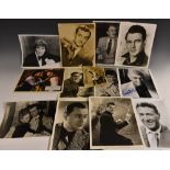 Autographed photographic images and others, male actors to include Jimmy Cagney,