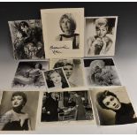 Female screen icons - signed on photographic images and others: Marlene Dietrich; Jean Simmons;