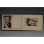 Film and entertainment - an autograph album containing a quantity of autographs,