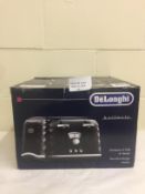 De'Longhi Brillante Faceted 4 slice Toaster Black RRP £59.99