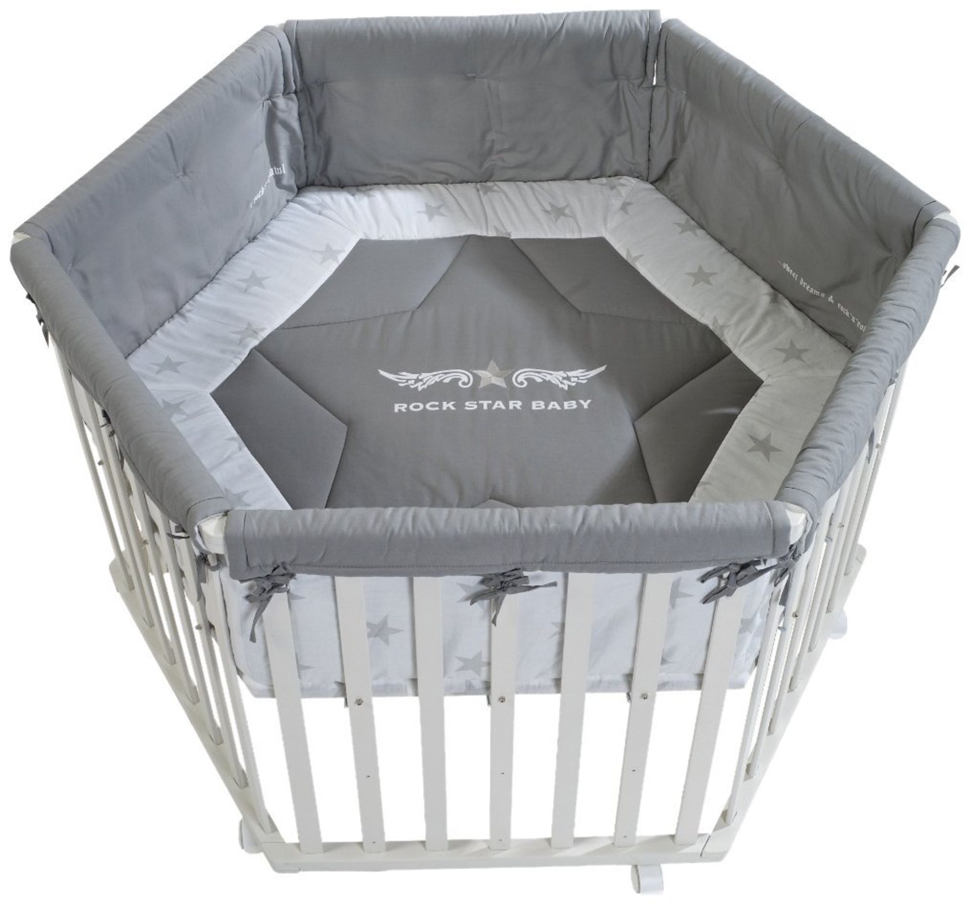 roba Rock Star Baby 2 0232W RS2 Hexagonal Playpen White RRP £169.99