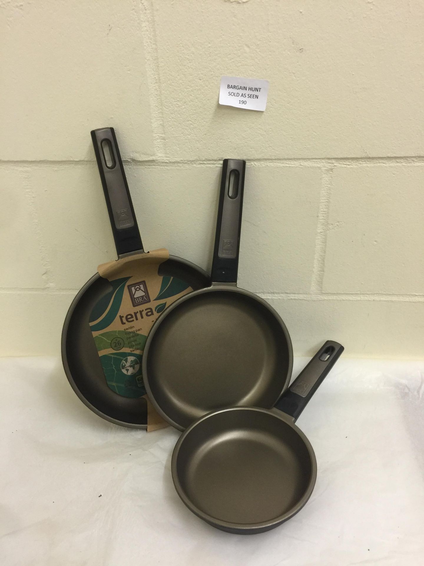 BRA Terra Frying Pan Cast Aluminium With Teflon Set Of 3 RRP £89.99