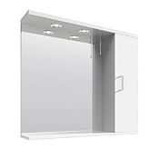 VeeBath Linx 850mm Bathroom White Gloss Mirror Storage Unit With Lights RRP £69.99
