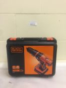 Black + Decker Drill 14.4V Lithium-ion Cordless Hammer Drill and Kit Box RRP £109.99