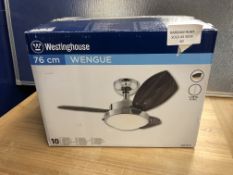 Westinghouse Lighting ceiling fan Wengue, flat light RRP £89.99
