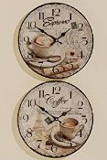 Wall clock espresso -kitchen clock