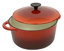 Tradifonte- Roasting Pan, round, 9L, diameter 32 cm, red flamed RRP £69.99