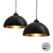 B.K.Licht Design 2x Industrial Vintage LED Pendant Lamp Hanging Lamp 30cm