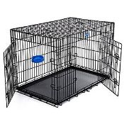 Songmics XXL 48" Dog Puppy Cage Foldable Metal Pet Carrier RRP £69.99
