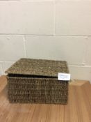 Woodluv Seagrass Storage Basket Box with Lid