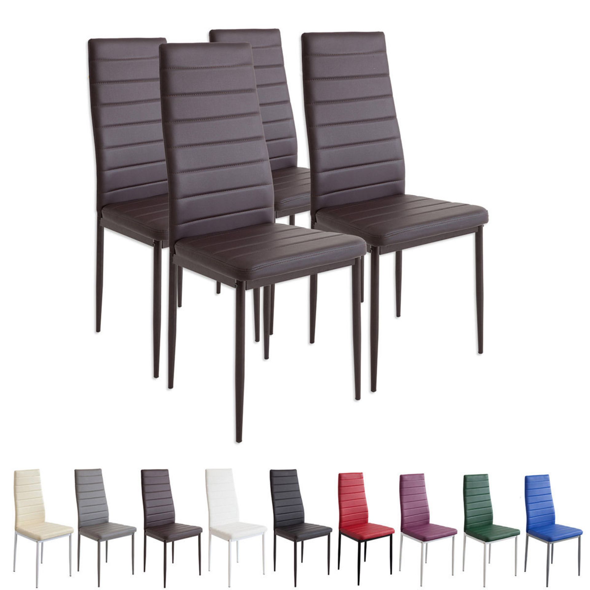 4 x dining chairs MILANO - brown