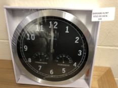 Radio Controlled Wall Clock with Hydro/Thermometer RRP £79.99