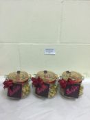 Brand New Set of 3 Joe & Seph's Kilner Jar of Madras Curry/Lime and Black Onion Seed Popcorn RRP £